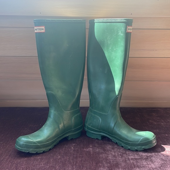 Hunter Original Tall Rain Boot, Green, 37 - Picture 3 of 9